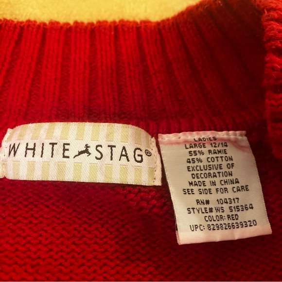 Red Vintage Christmas Sweater - Picture 7 of 13